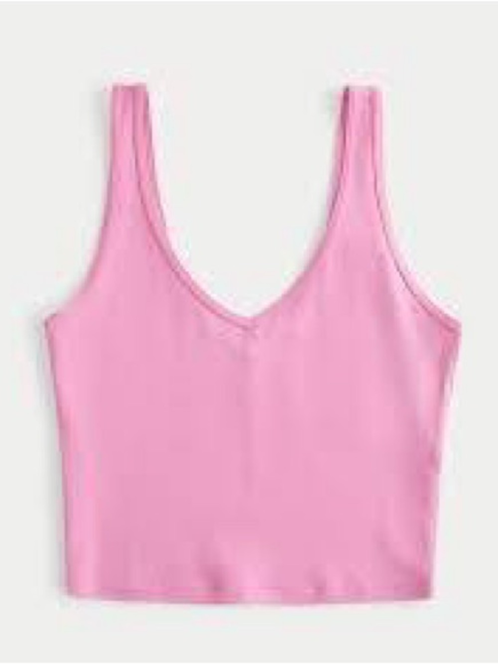 Hollister Light Pink V-Neck Cropped Tank Top